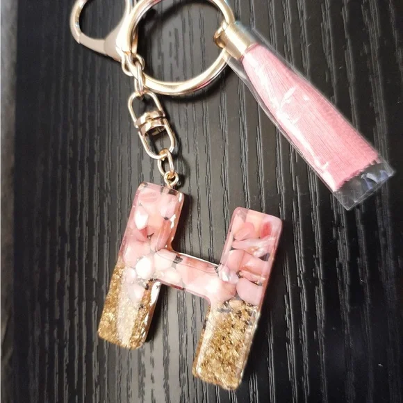 Pink and Gold Key Holder with Tassel - Picture 7 of 7
